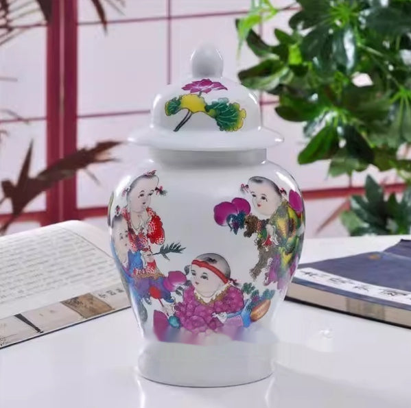 Chinese-style Decorative Porcelain Vases Treasure Vases And Winter Gourd Vases